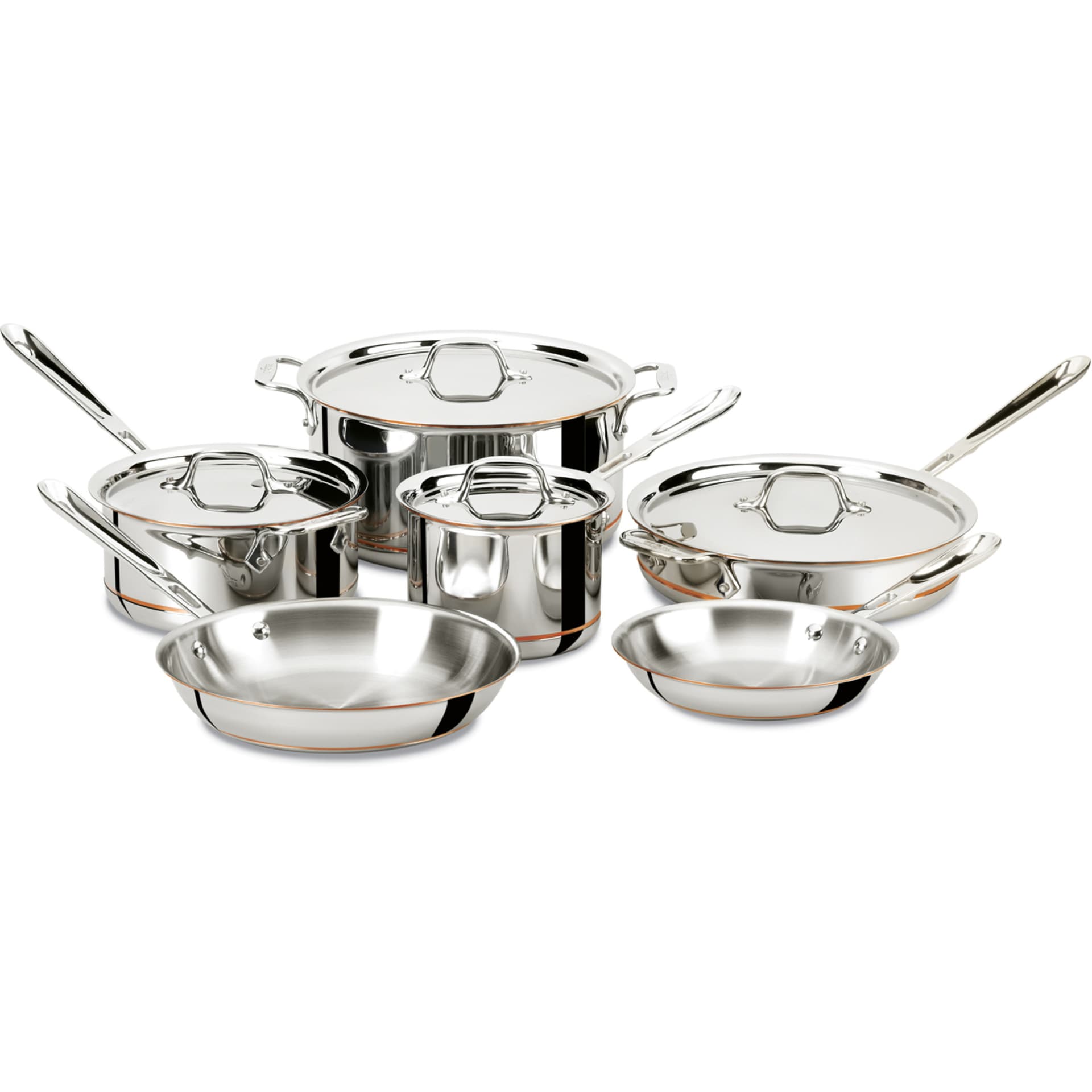 Copper-Core Stainless Steel 10-Piece Cookware Set