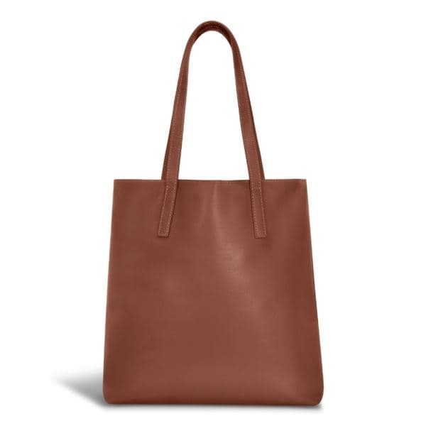 Onyx Leather Vertical Tote Size 16"x14"