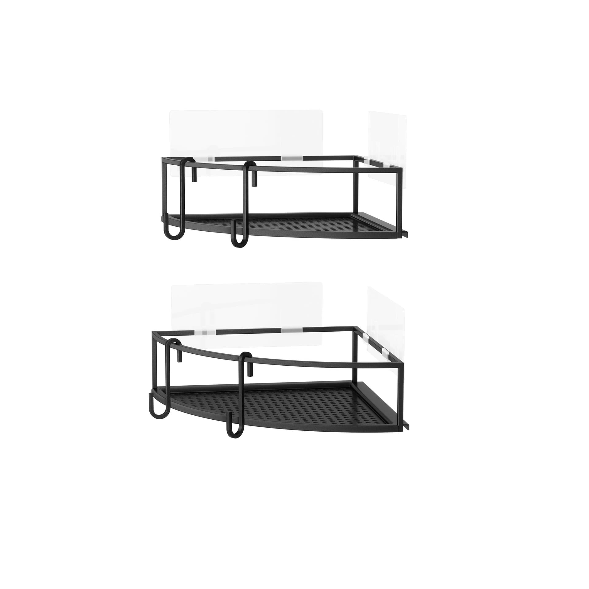 Cubiko Corner Adhesive Bin Set of 2 Black