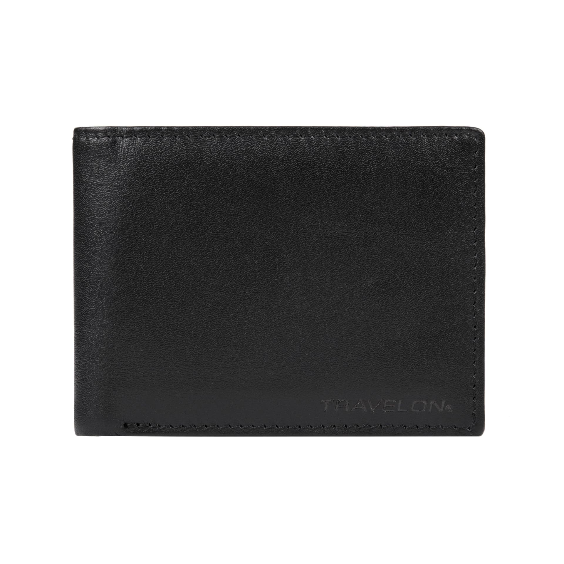 RFID Blocking Leather Billfold Wallet Black
