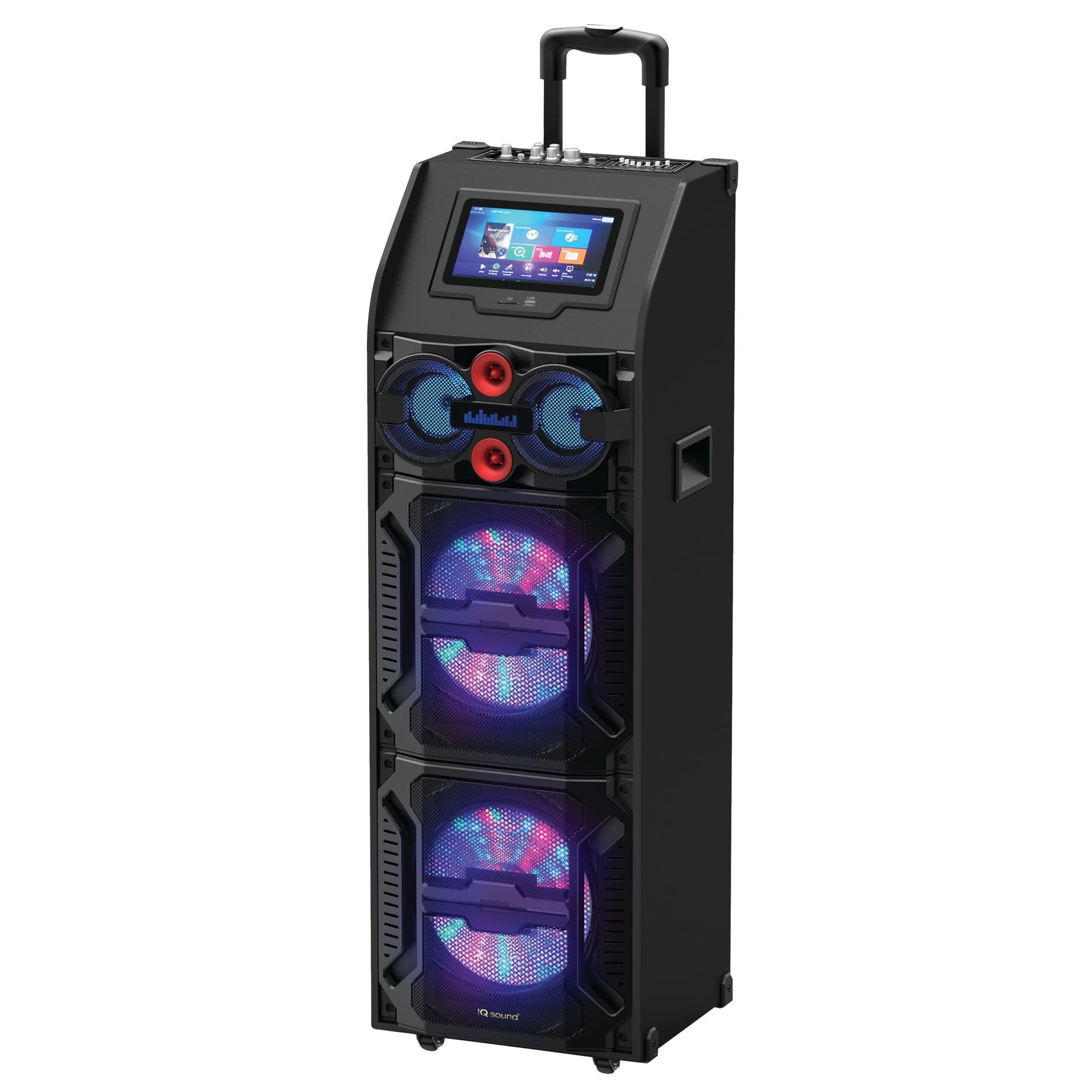 2 x 12" Bluetooth Pro-Speaker Karaoke & Built-in Tablet