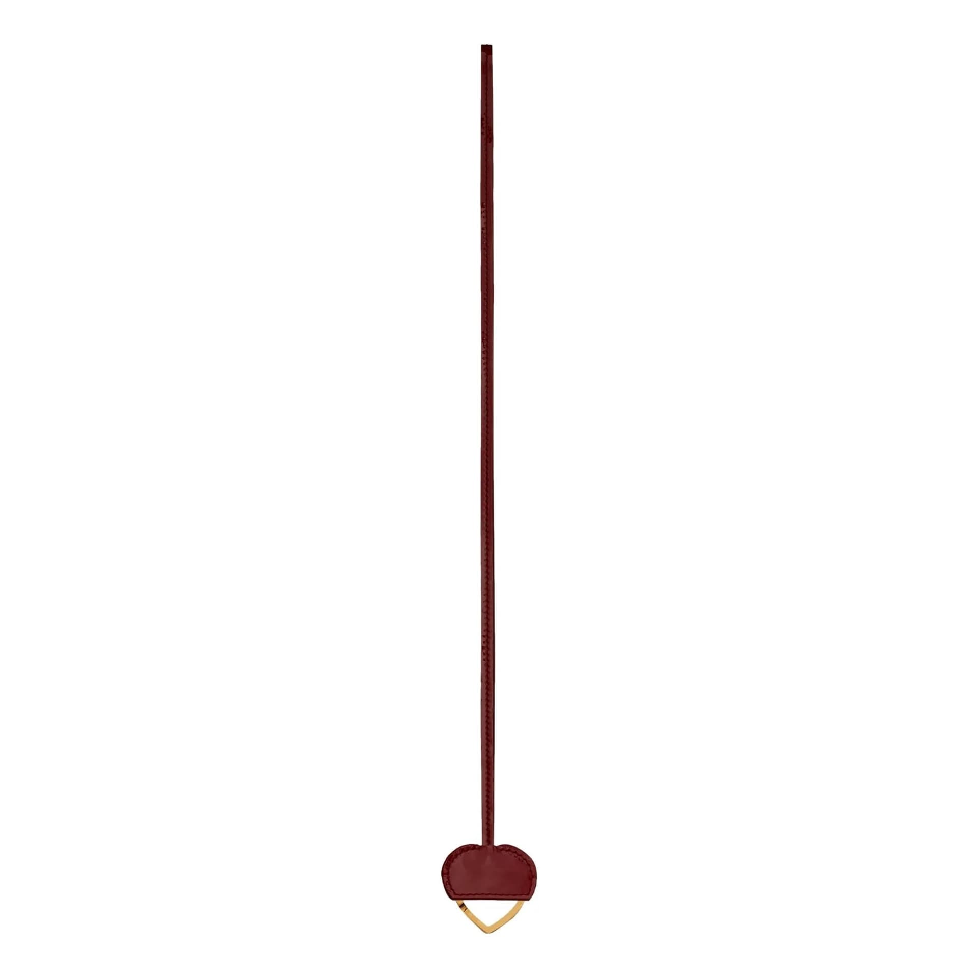 Saint Laurent Opyum Red Patent Leather Heart Keyring Necklace