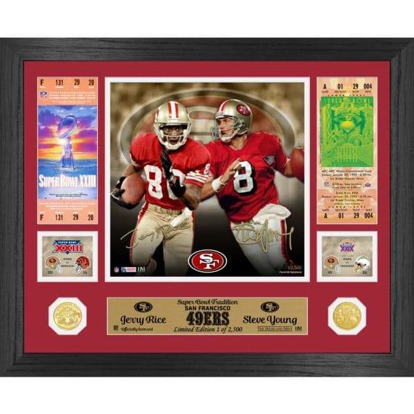 Rice & Young 49ers Super Bowl Traditions Photo Mint
