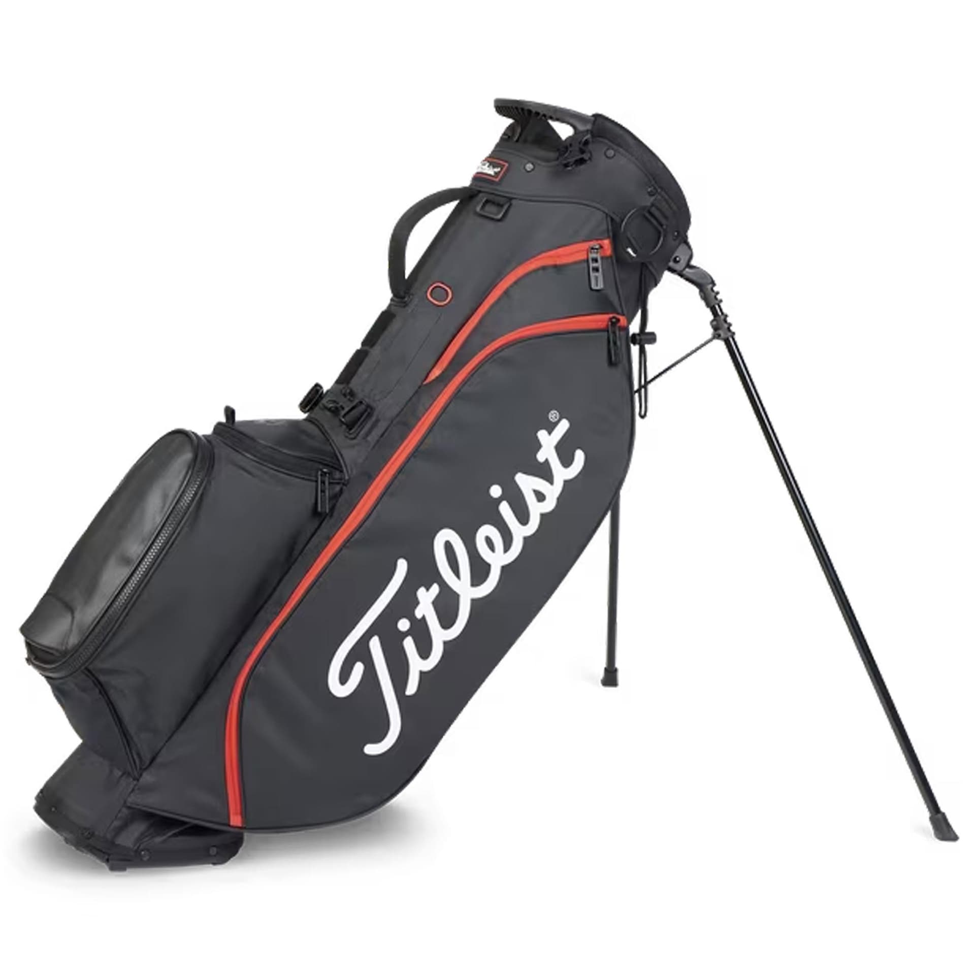 Titleist Players 4 Stand Bag 2023 - Black/Black/Red