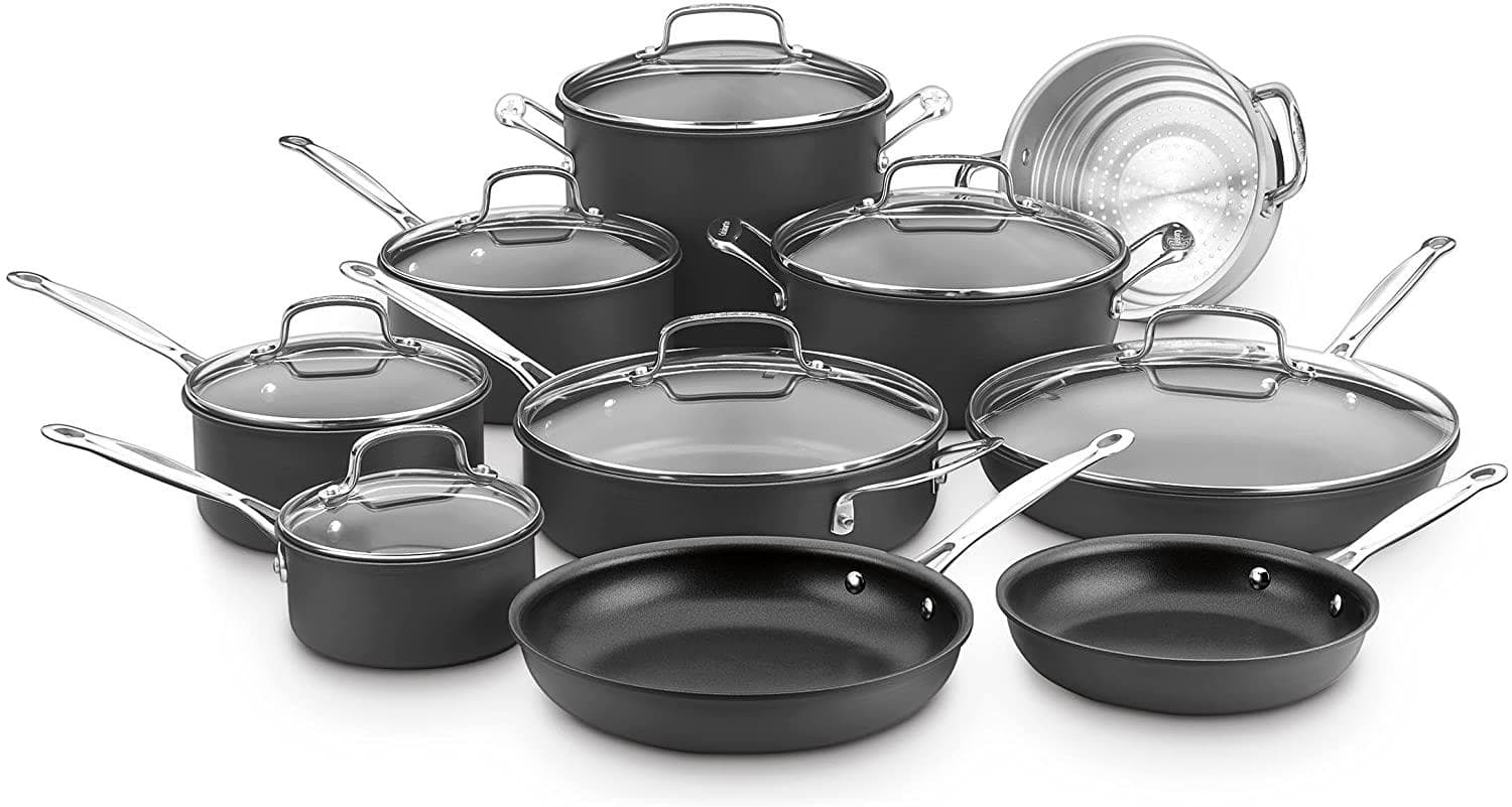 17-Pc Chef's Classic Non-Stick Hard Anodized Cookware