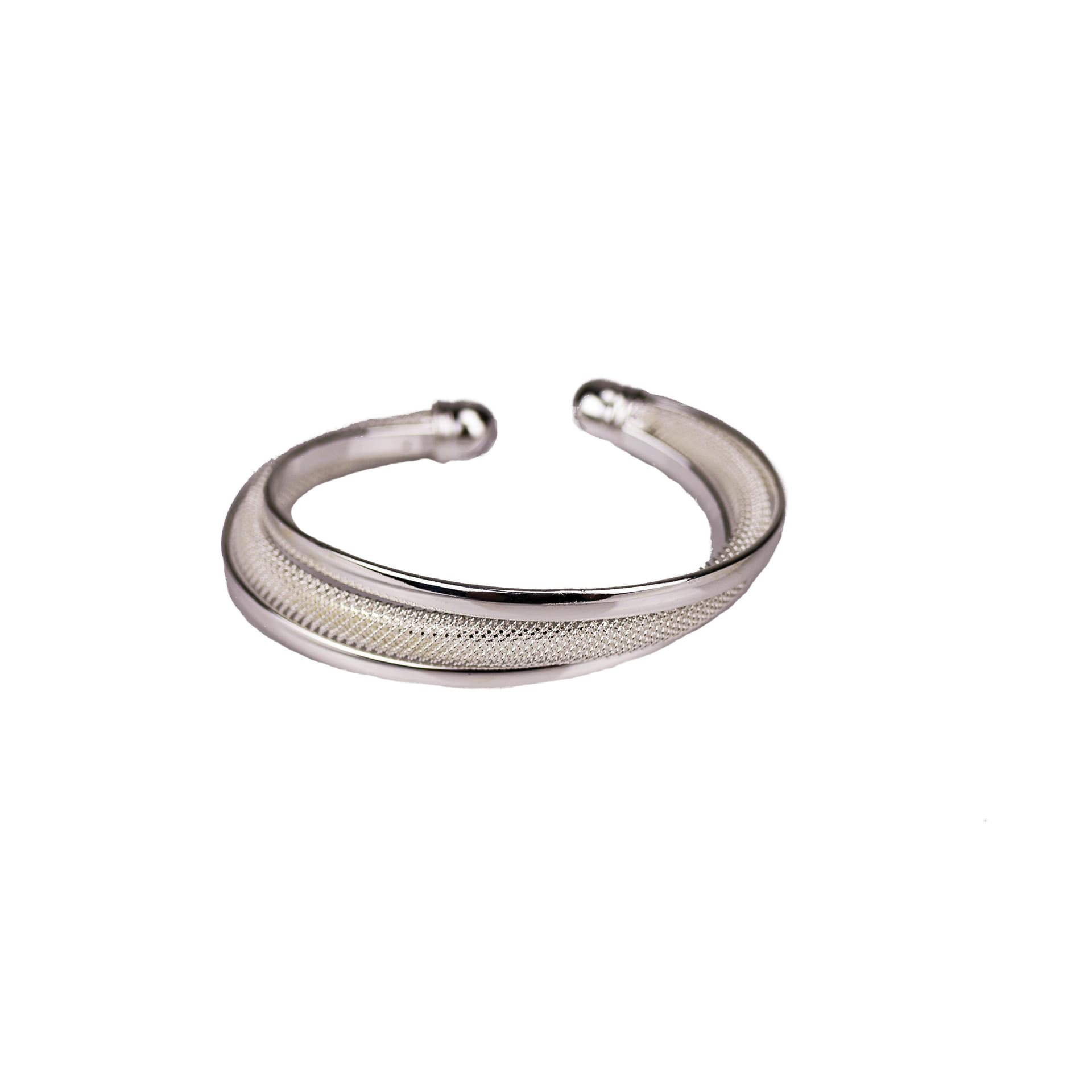 Twisting Clear Crystal Bangle Bracelet