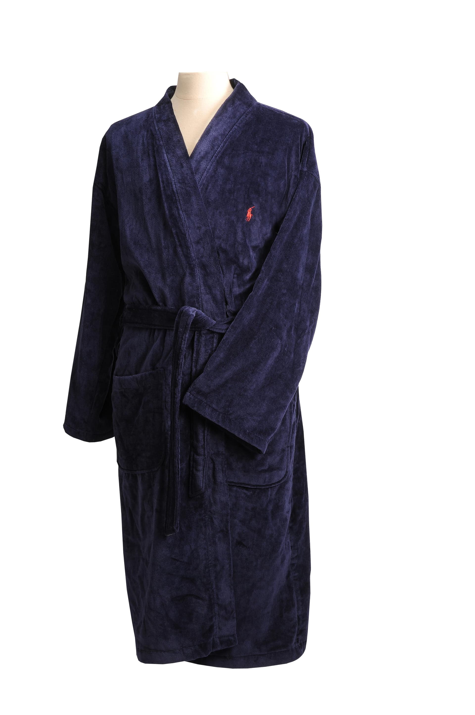 Navy Cotton Robe Size L/XL