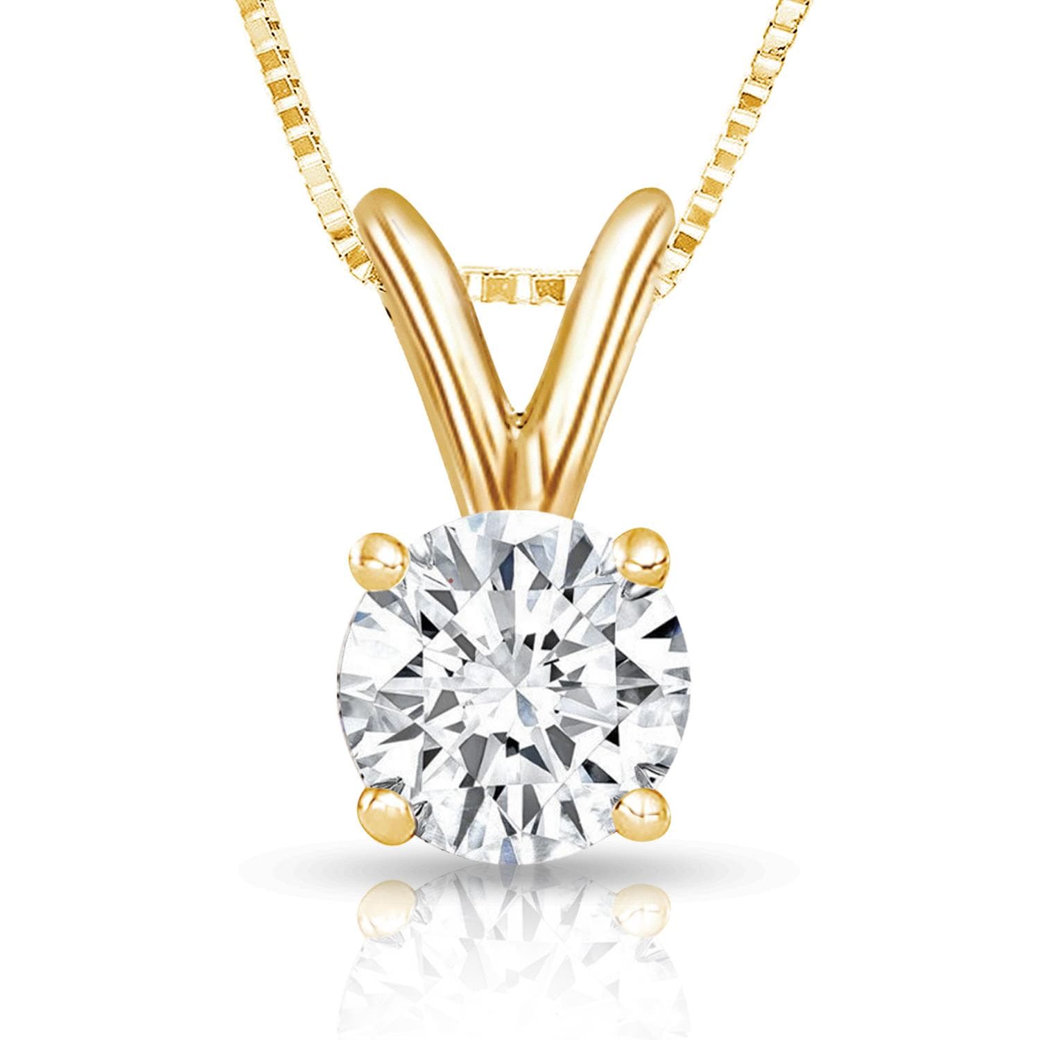 Round Lab Grown Diamond Necklace