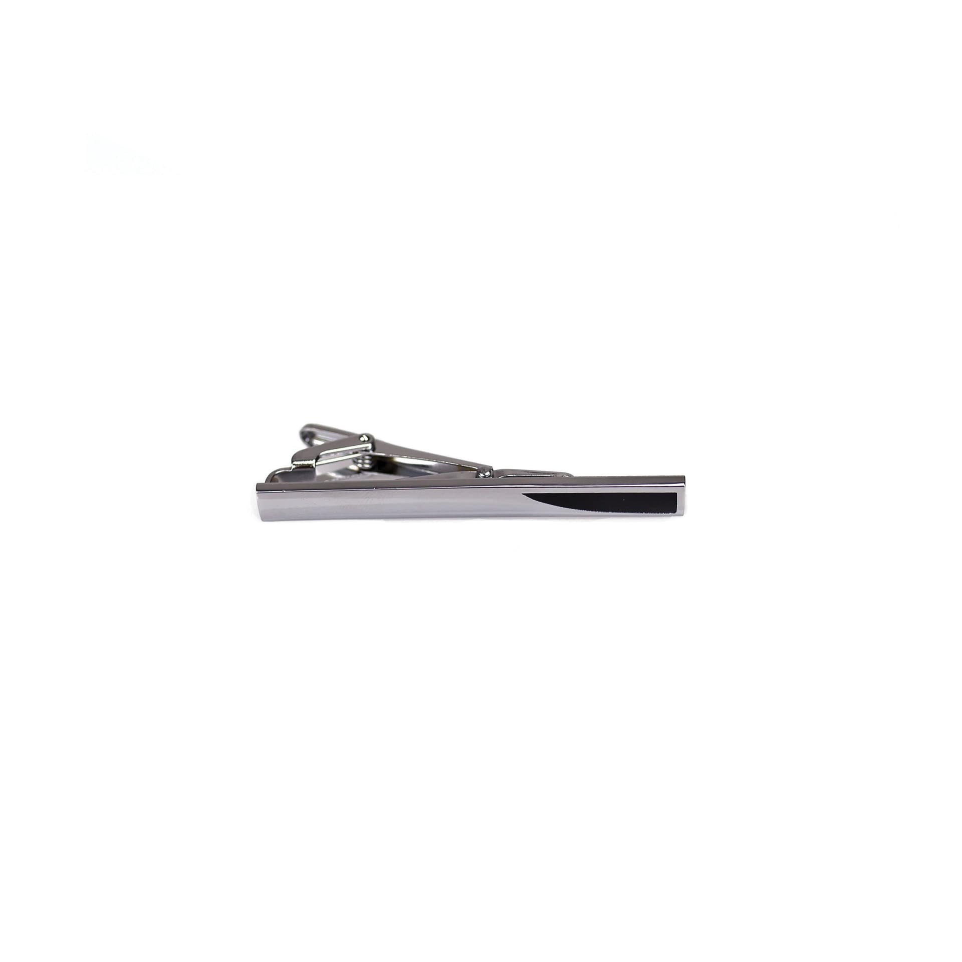Silver and Black Tone Tie Bar