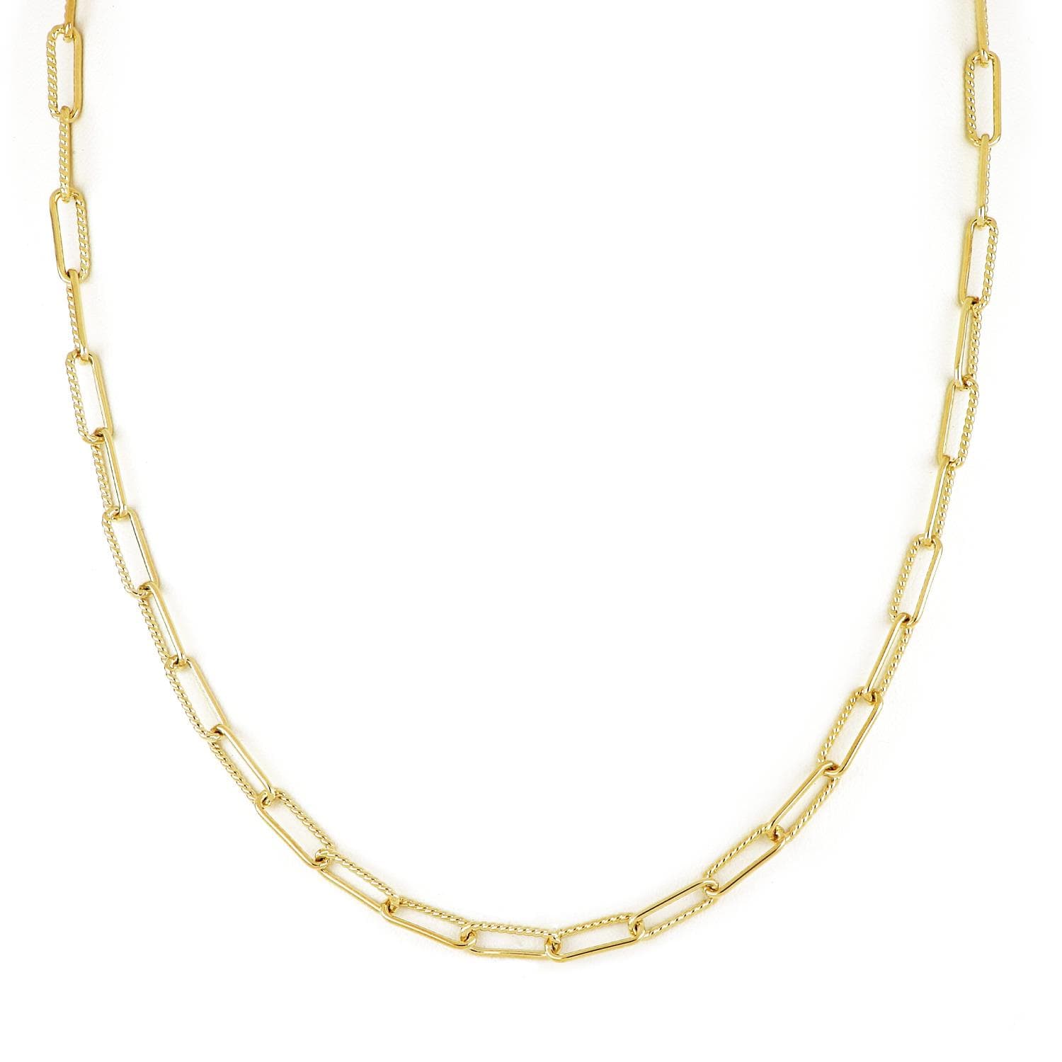 Diamante Necklace Link Gold 16''-18" chain Adjustable