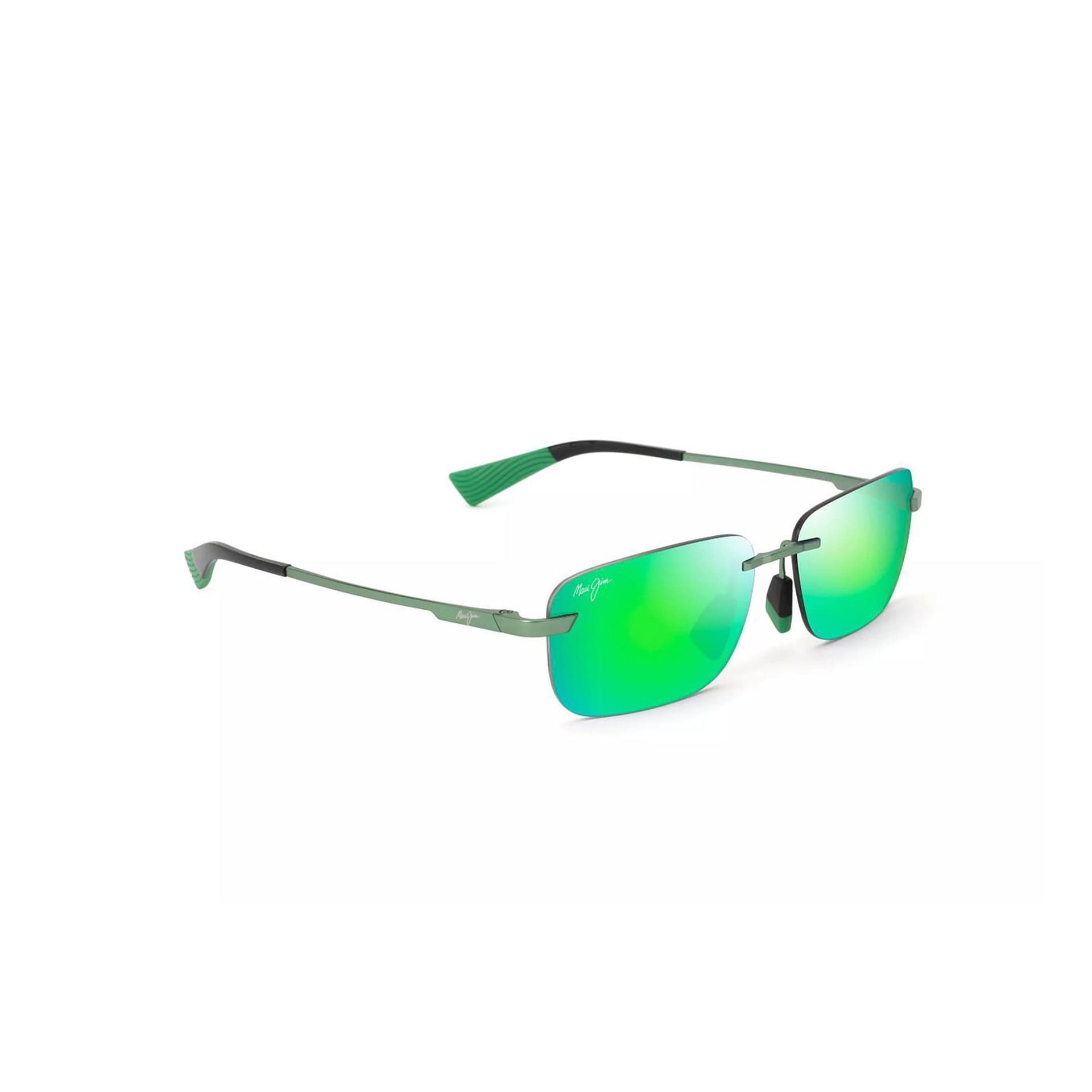 Lanakila Polarized Sunglasses Matte Green Frame MAUIGreen Lens