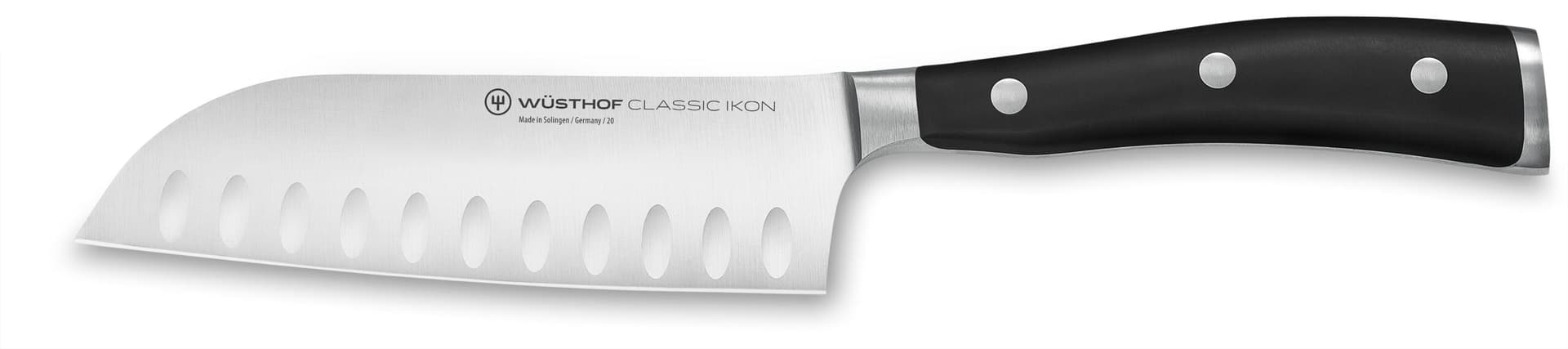 5" Classic Ikon Santoku, Hollow Edge