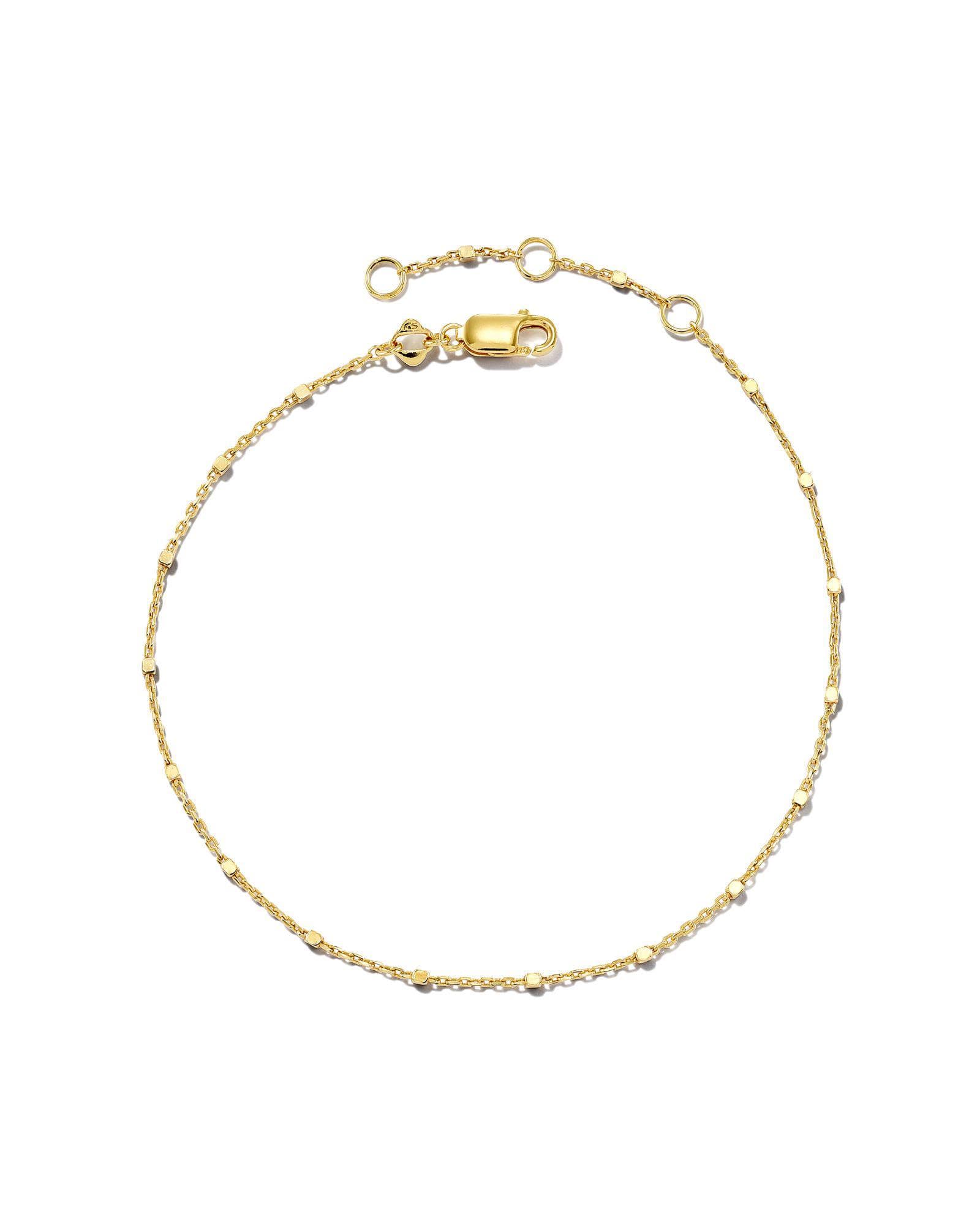 Single Satellite Chain Bracelet in 18K Yellow Gold Vermeil