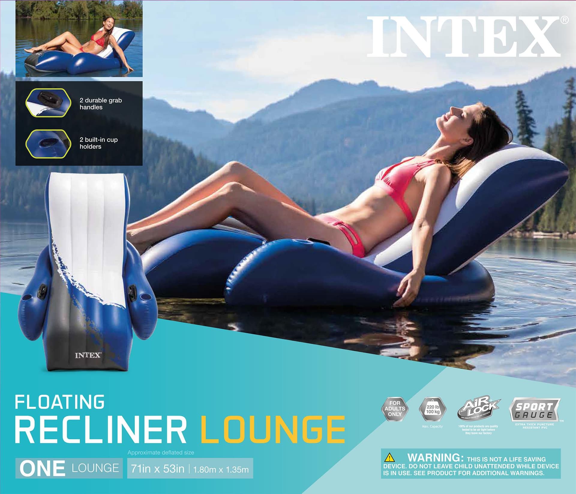 Floating recliner lounge, age: adult
