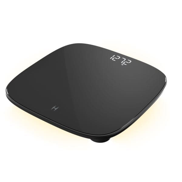 Glo Essential Digital Body Weight Scale w/ Perimeter Lighting Black