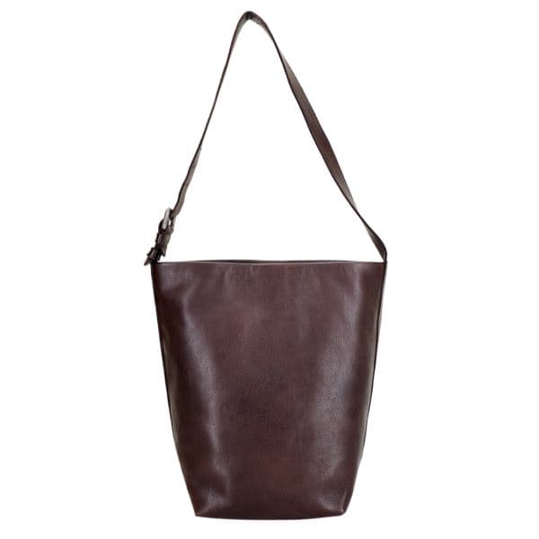 Chance Leather Shoulder Bag Brown