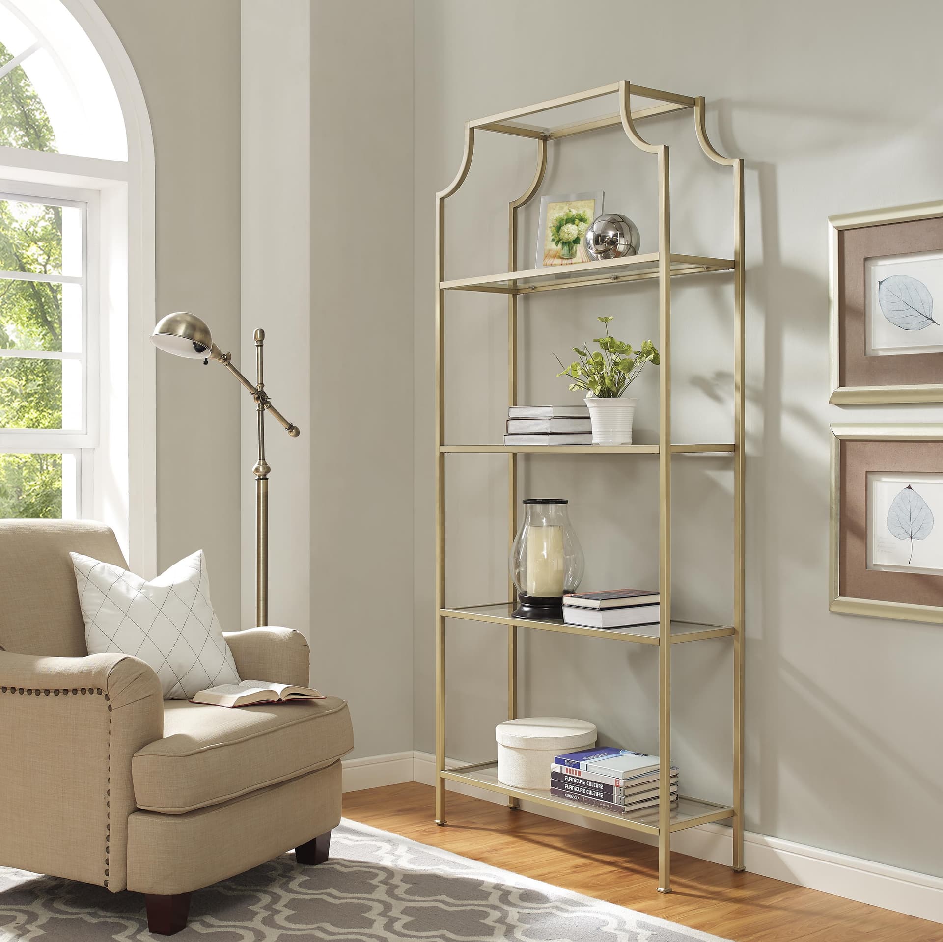 Aimee Etagere Bookcase