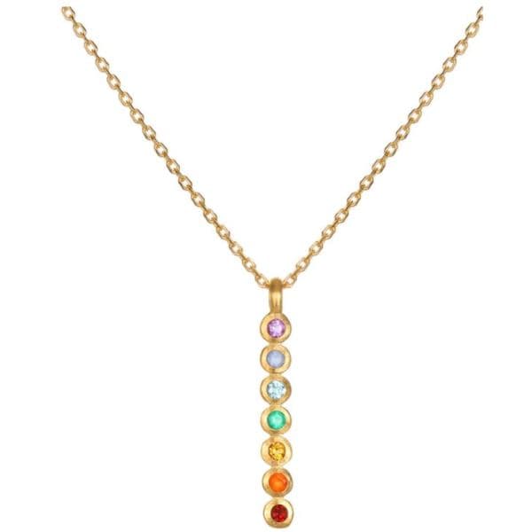 Satya Multi Stone Chakra Stick 18" Necklace