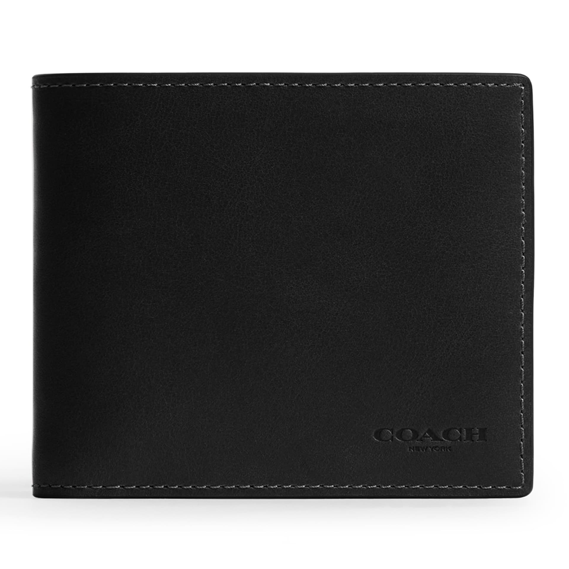 Mens Full Grain Leather 3-IN-1 Wallet - Black