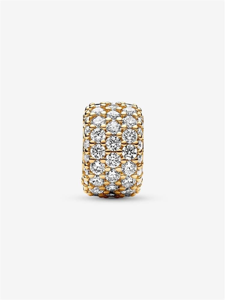 Sparkling Pav Triple-Row Charm