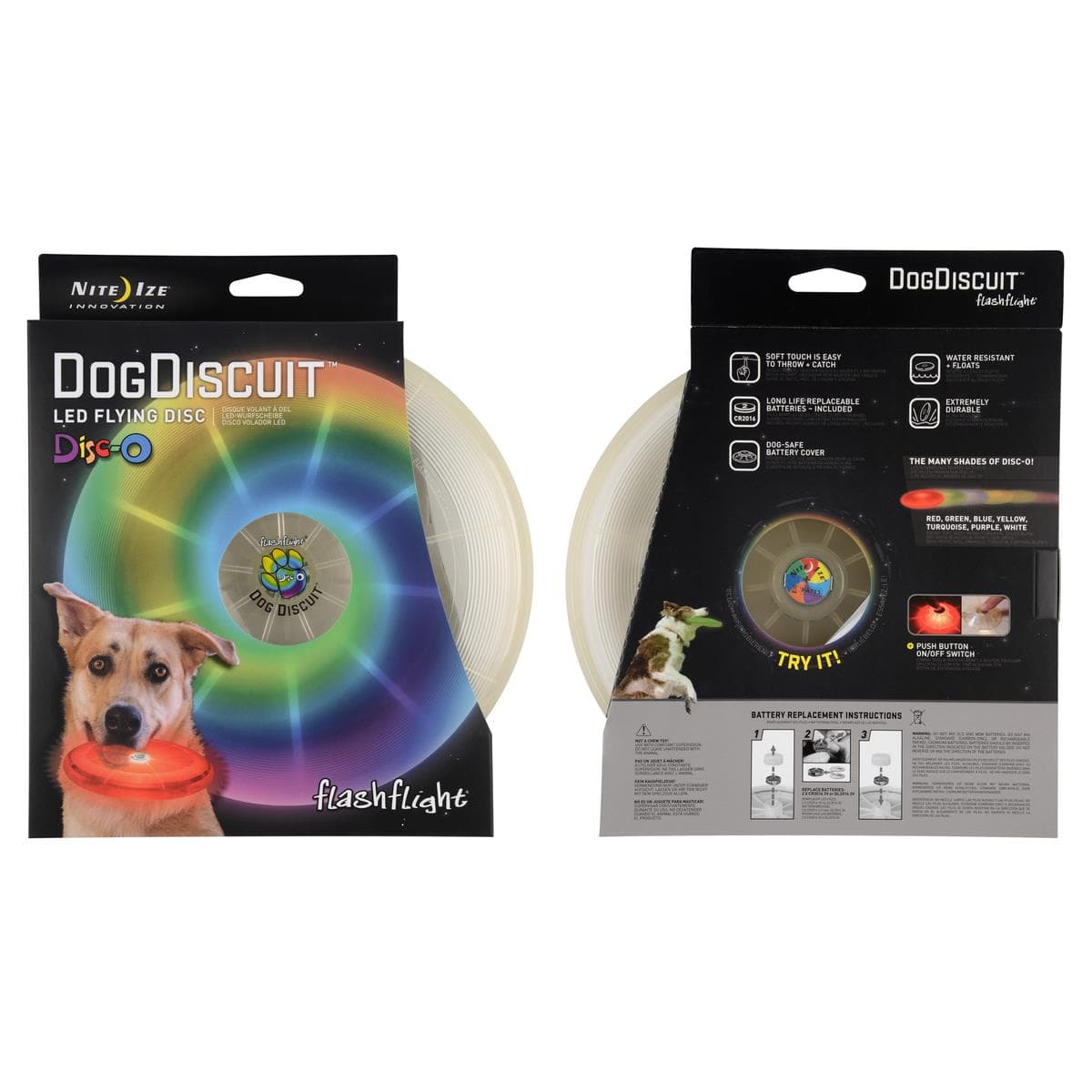 Flashflight Dog Discuit LED Flying Disc - 2-Pack/Disc-O Select