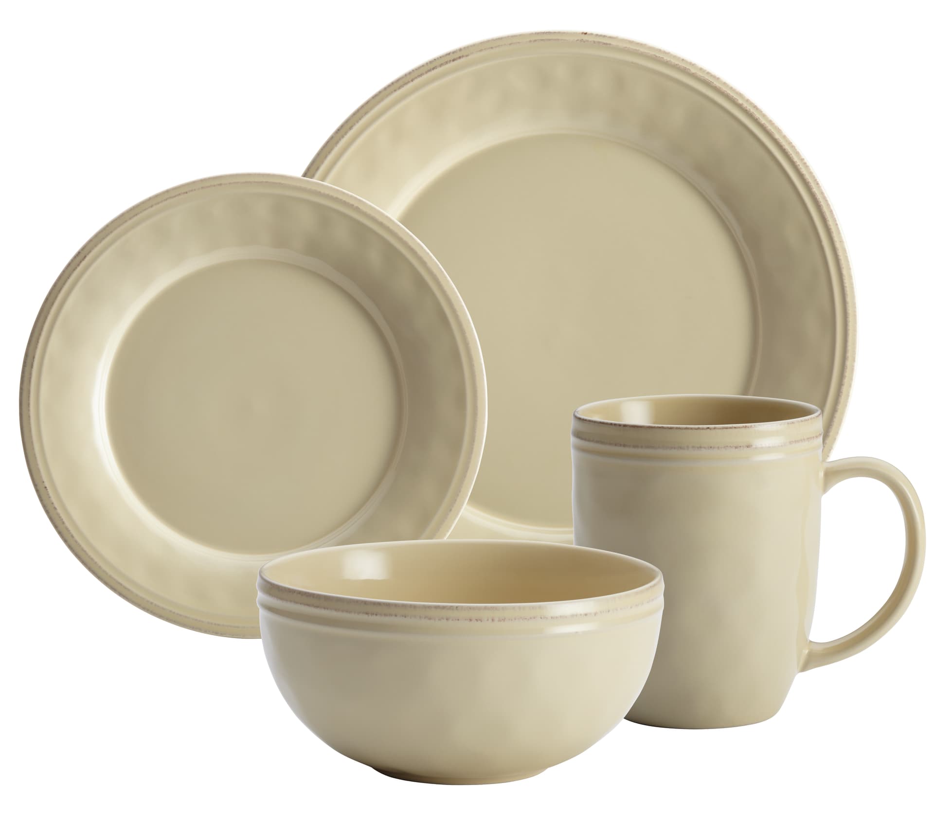 Cucina 16pc Stoneware Dinnerware Set Cream