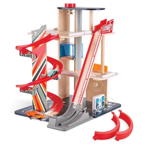 Gearhead Stunt Garage Wooden High Rise Car Parking Lot Ages 3+ Years