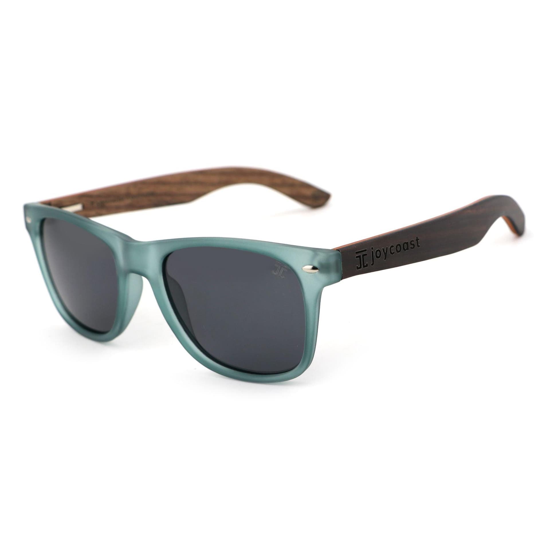 Frost - American Walnut Wooden Sunglasses Green Lens