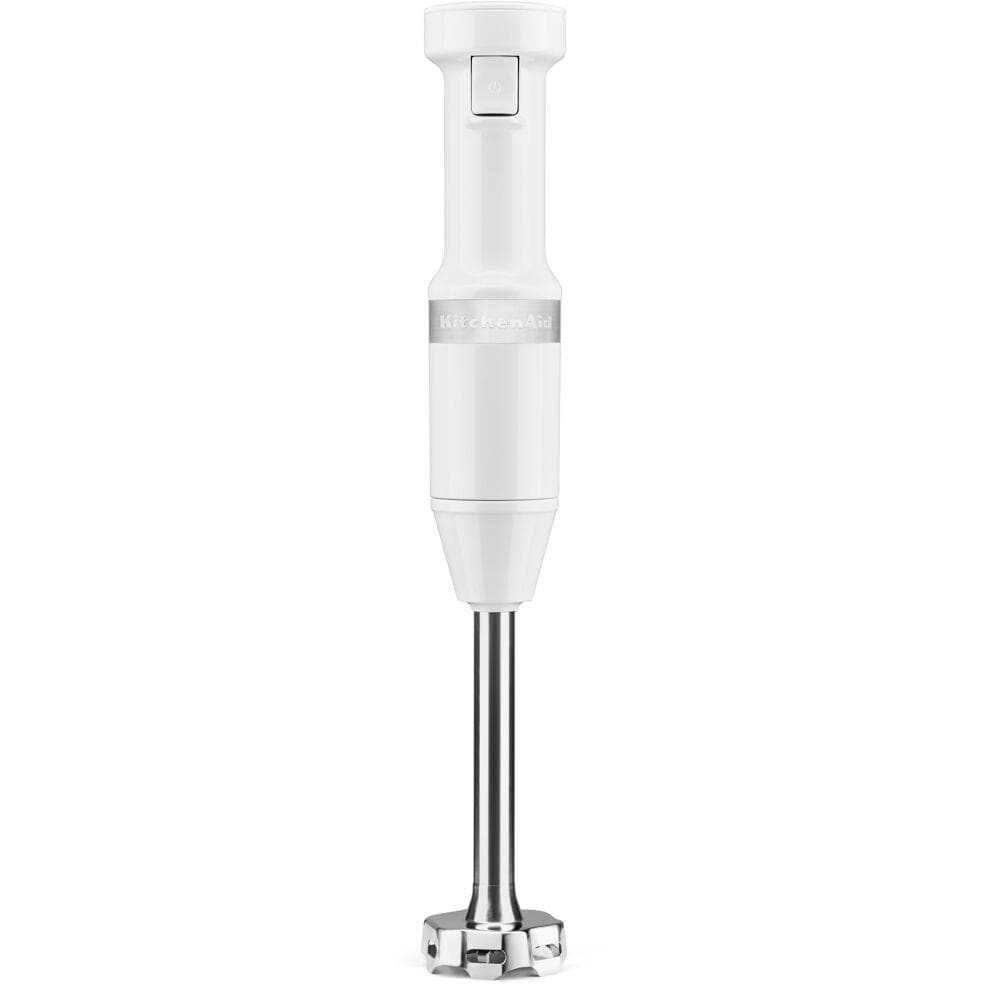 Corded Variable-Speed Immersion Blender in White with Blending Jar