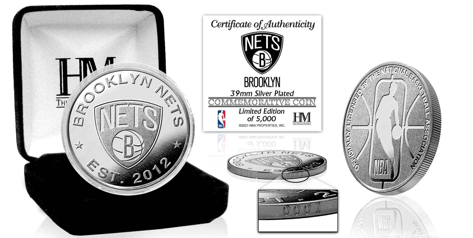 Brooklyn Nets Silver Coin