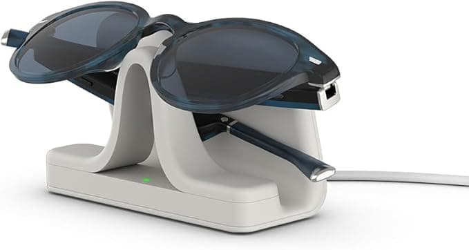 Amazon Echo Frames (3rd Gen) | Smart glasses with Alexa | Round frames in Blue Tortoise with polarized sunglass lenses
