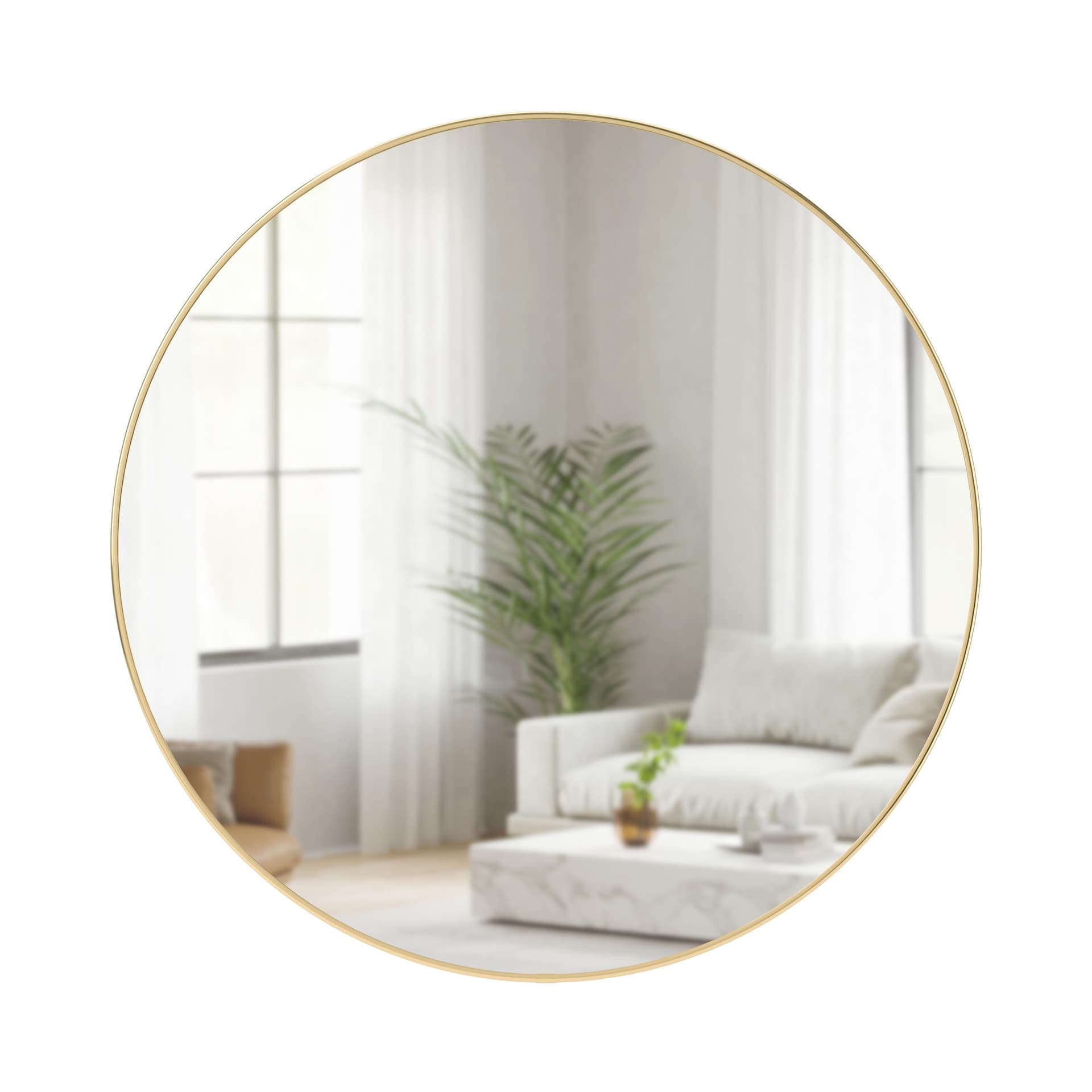 Hubba Mirror 34 inches Brass