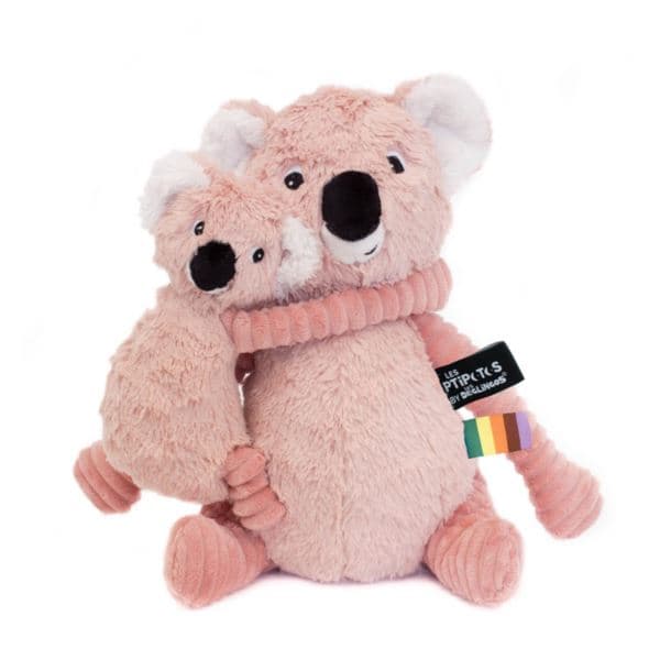 Les Ptipotos Mom & Baby Koala - Grey