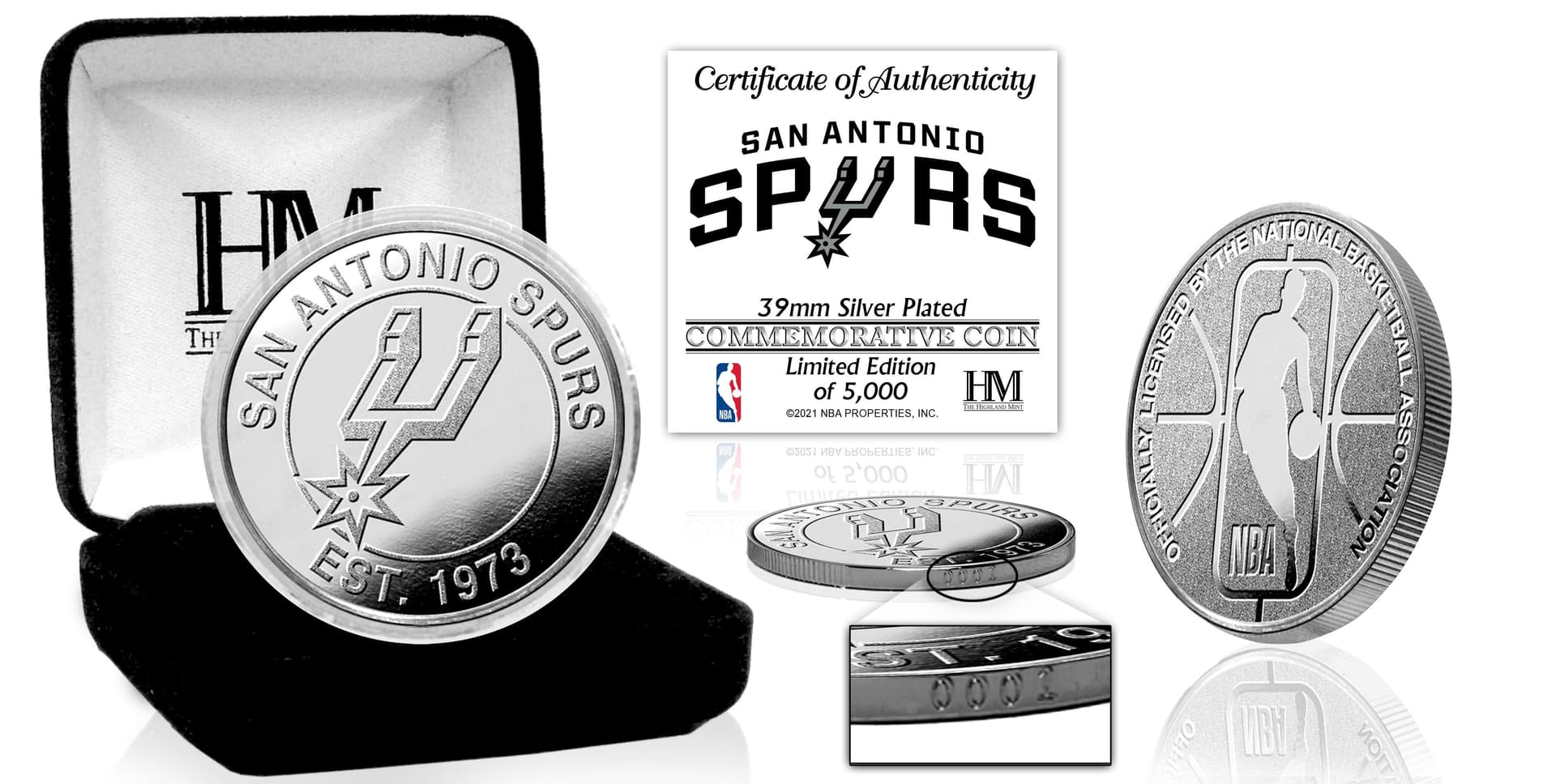 San Antonio Spurs Silver Coin