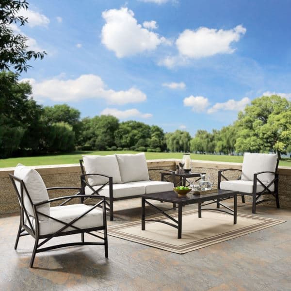 Kaplan 5Pc Outdoor Loveseat Patio Furniture Set