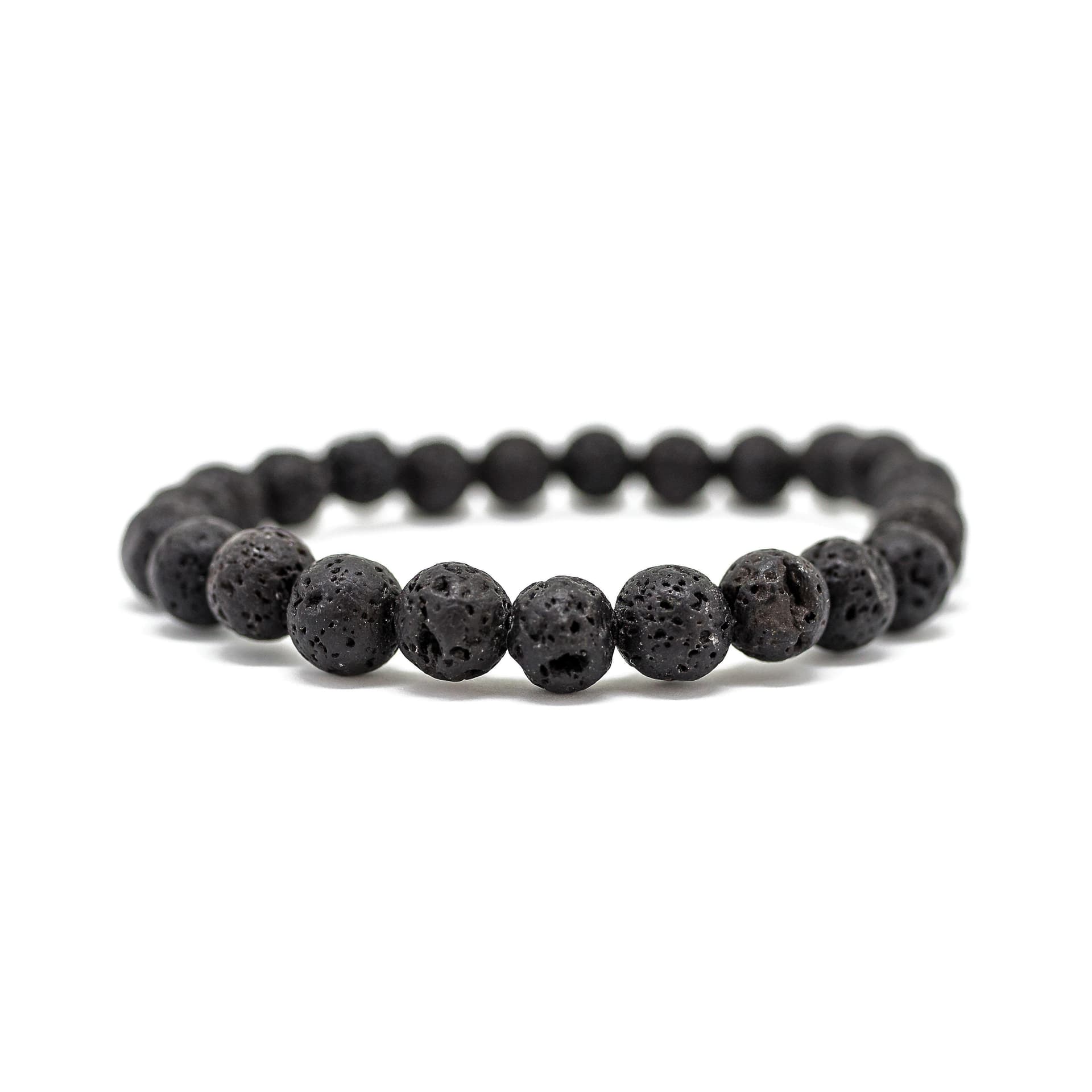 Black Lava Stone Beaded Bracelet