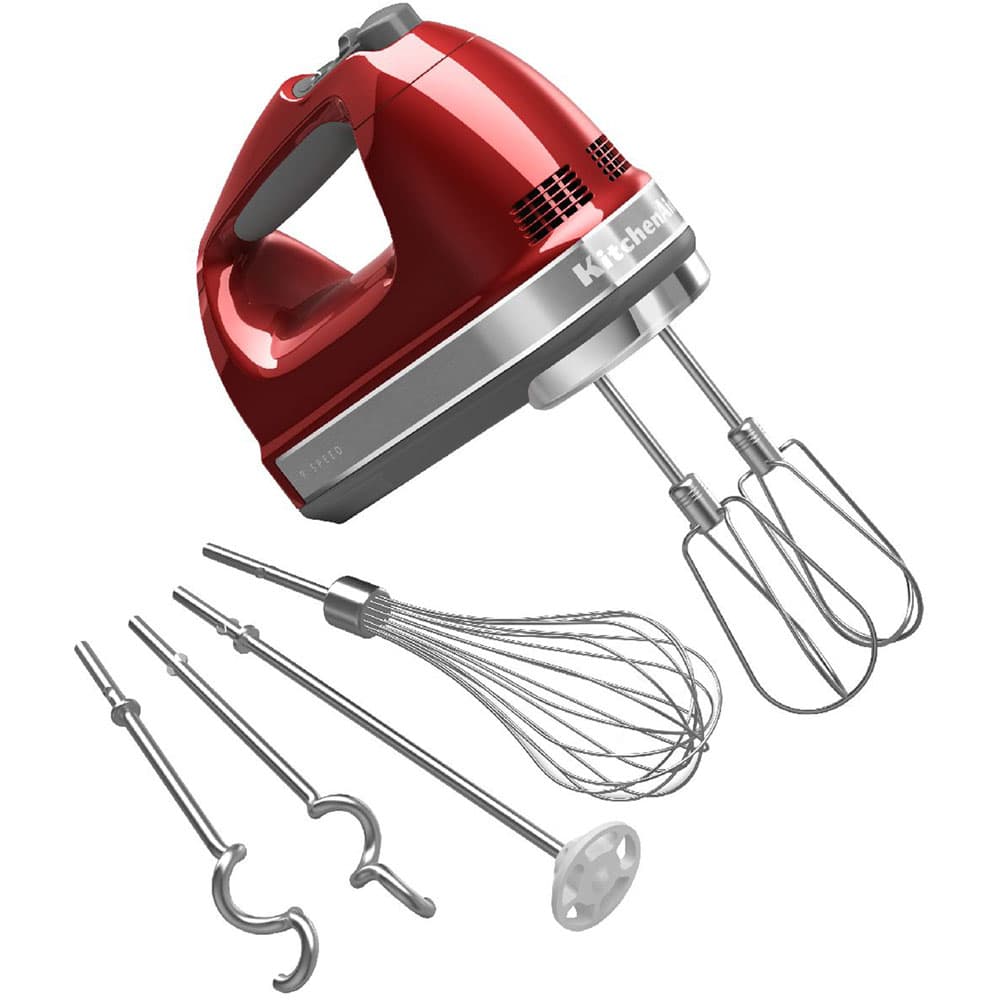 9-Speed Hand Mixer with Turbo Beater II Accessories in Candy Apple Red