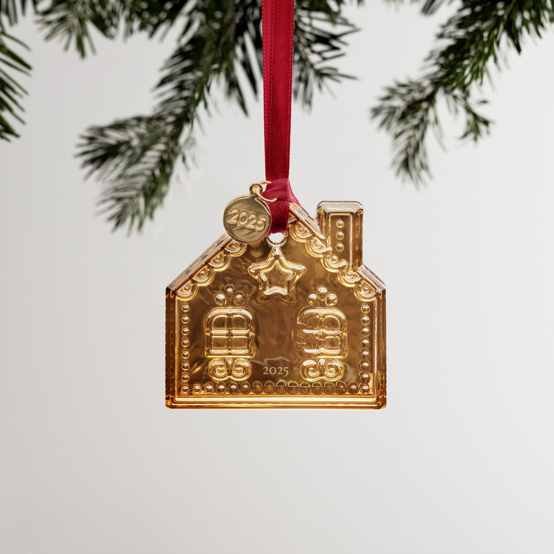 2025 Annual Holiday Ornament Gingerbred House 21K Gold