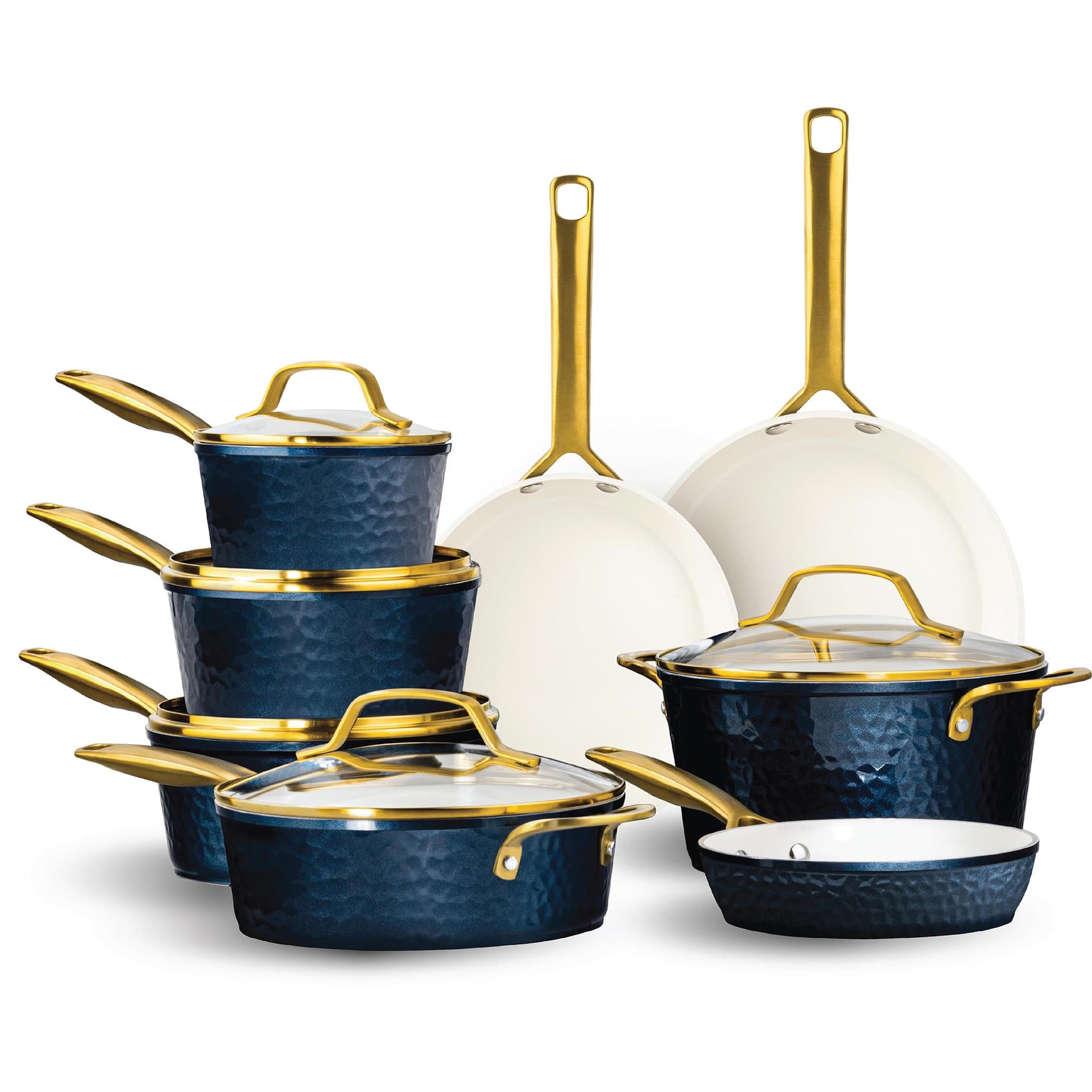 Pro Hammered Cookware Set Size 13 Piece S