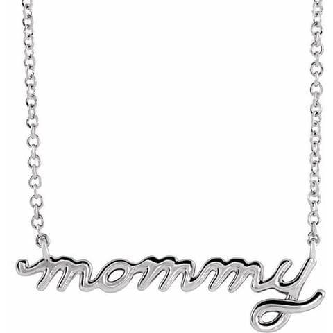Sterling Silver Petite "Mommy" Necklace