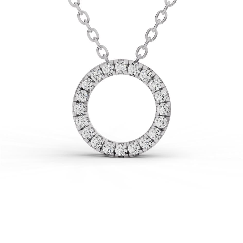 Lab Diamond Basic Circle Pendant Size 3 CT