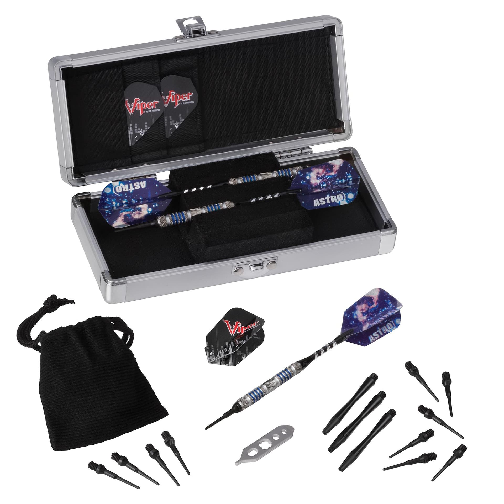 Viper Astro Tungsten Soft Tip Darts Blue Rings 16 Grams