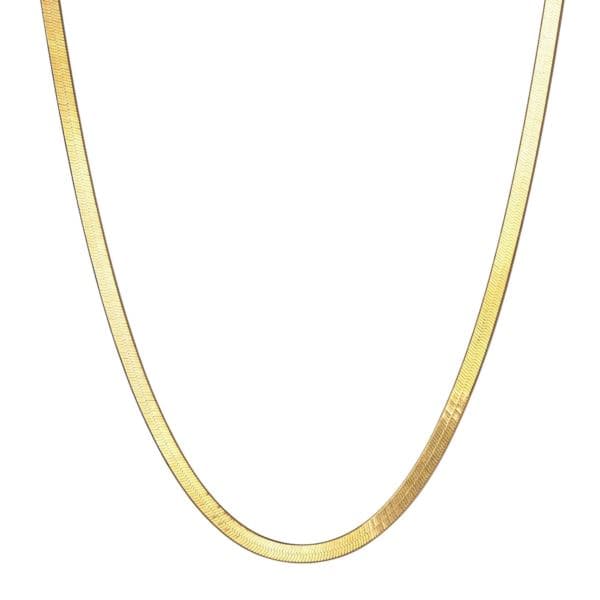 Herringbone Chain Necklace Gold