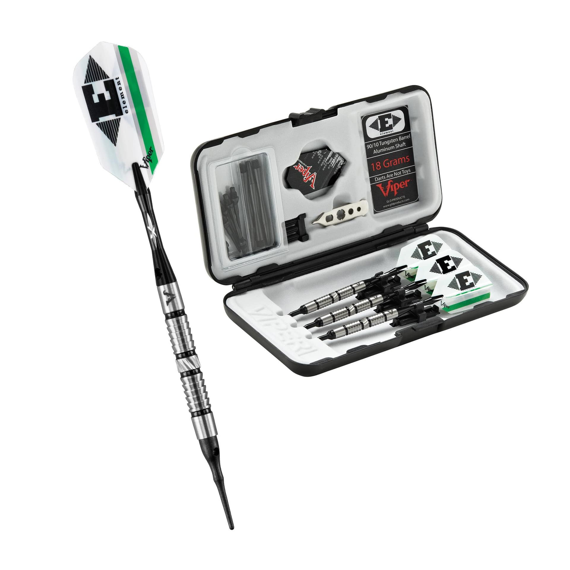 Viper Element Tungsten Soft Tip Darts Shark Kin Barrel 18 Grams
