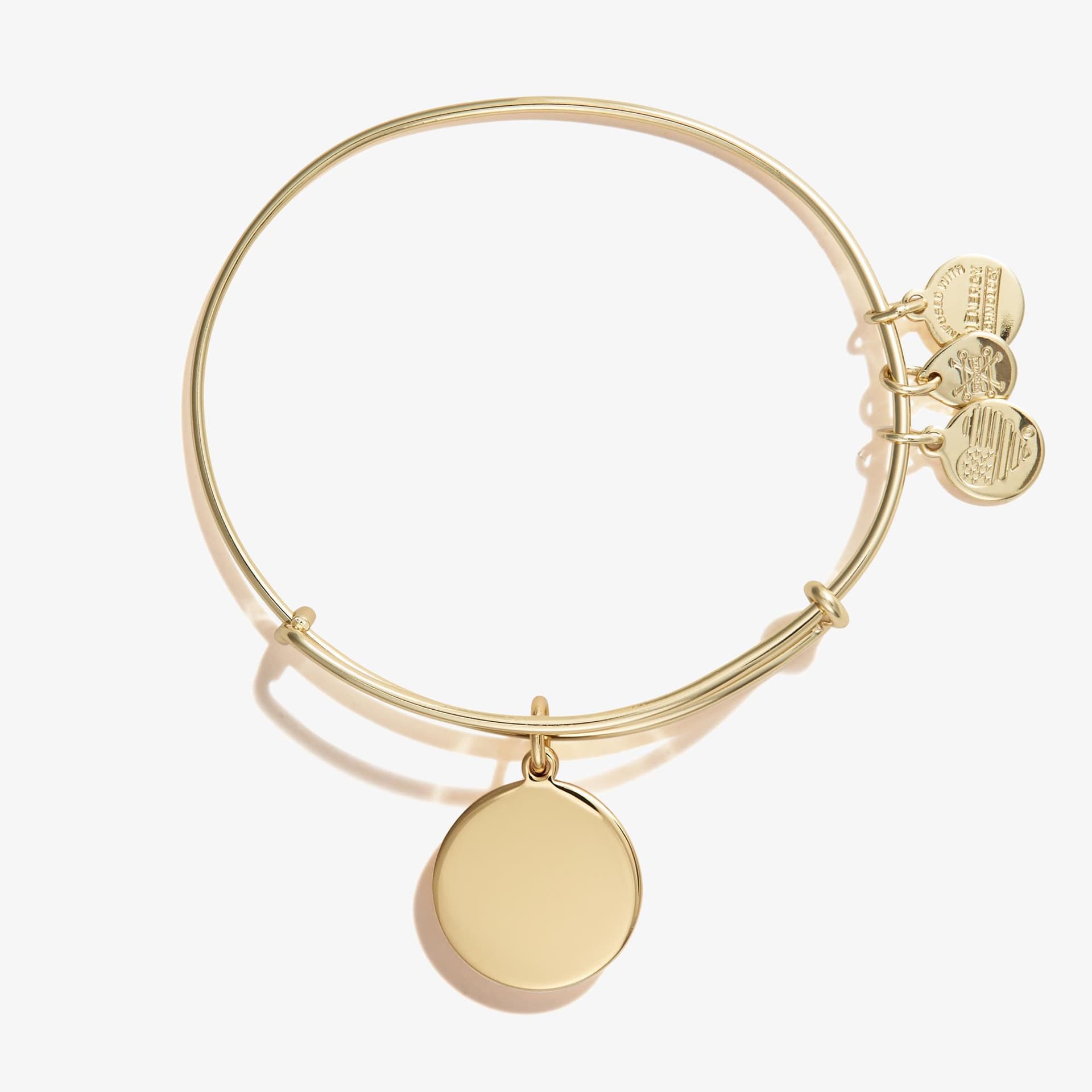 Circle Charm Bangle - Shiny Gold