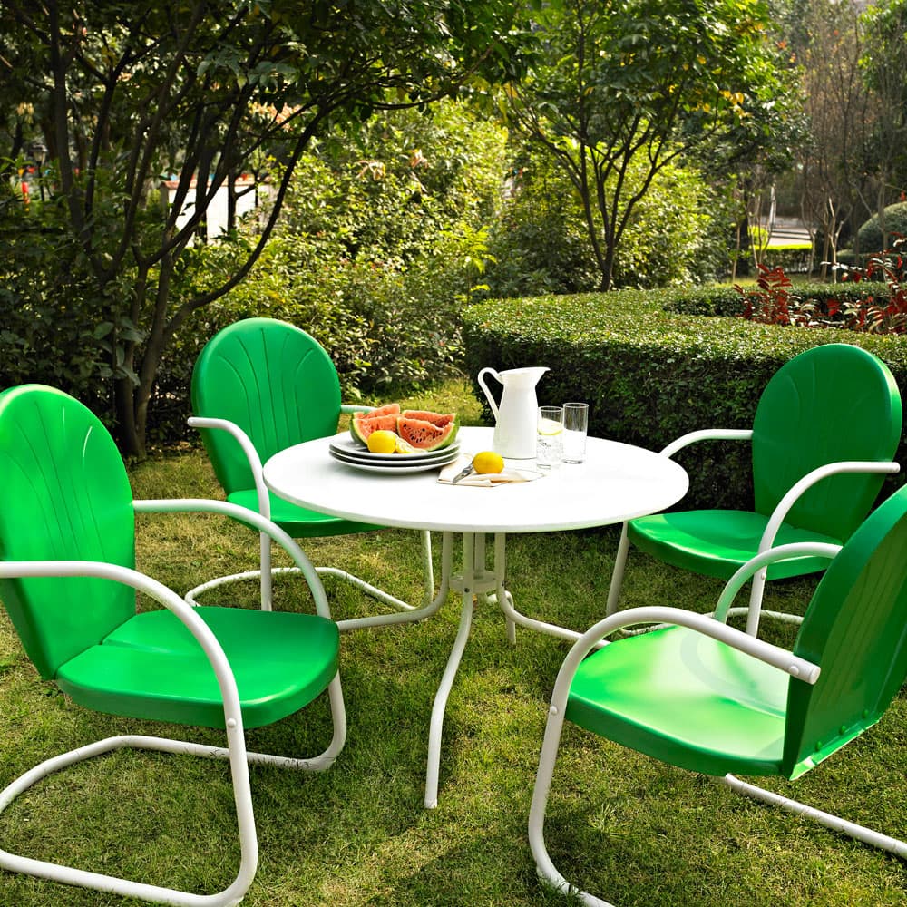 Griffith 5Pc Round Retro Outdoor Dining Set
