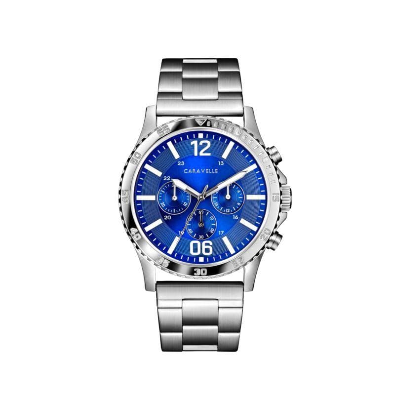 Caravelle Men's Chronograph Blue Dial Sport Bracelet Watch