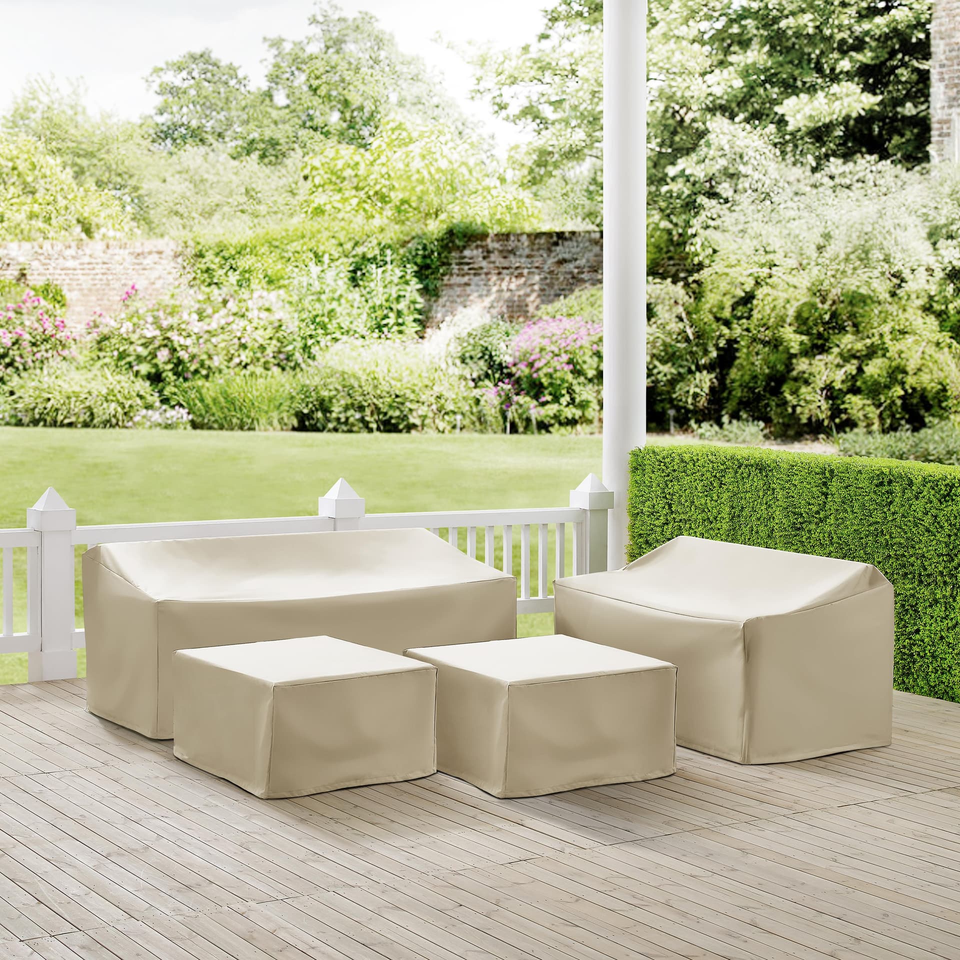 4Pc Outdoor Sectional Furniture Cover Set