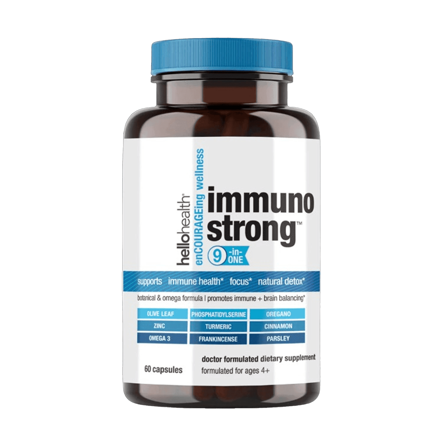 9-in-1 Immune Support Natural & Detox Capsules - 1 Bottle