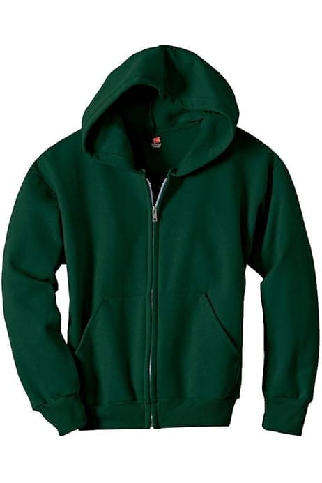 Kids' Zip-Up Hoodie – Forest Green